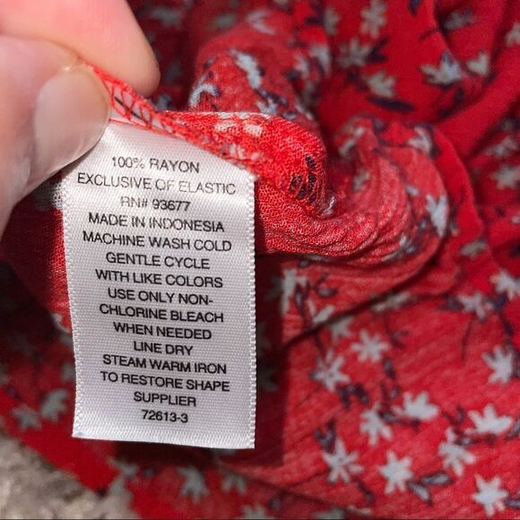 Ana Off Shoulder Floral Dress Smock Neck Flowy Sleeve Dress - Picture 8 of 8